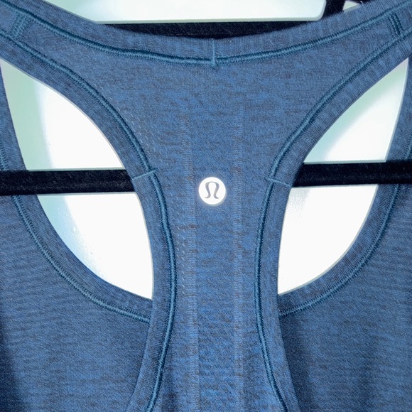 Lululemon run swiftly tech racerback blue black heather tank top 8 - Picture 6 of 8